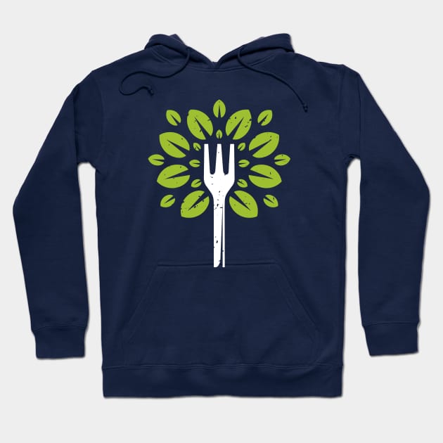 Vegan Green Food Vintage Design Hoodie by Alundrart